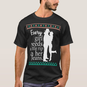 Camiseta Cada Chica Necesita Un Poco De Rip En Sus Jeans Am