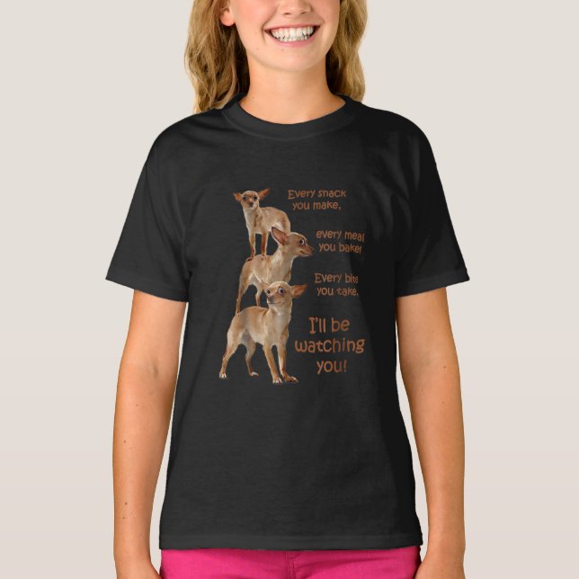 Camiseta Cada Cometa Que Tomas, Perro Hambriento, Chihuahua (Anverso)