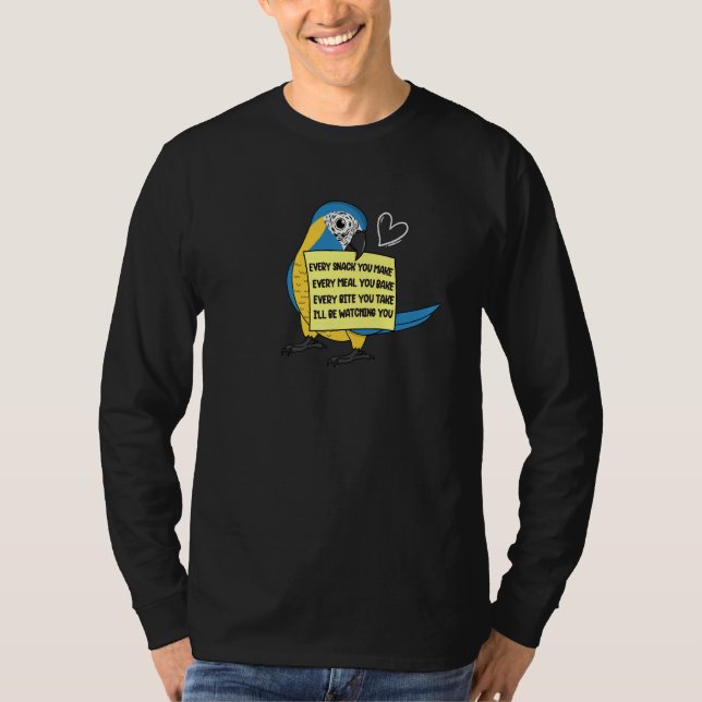 Camiseta Cada comida o bocado de snack que como mi guacamay (Anverso)