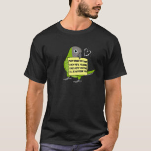 Camiseta Cada comida o mordedura Dusky cabeza Conure Par
