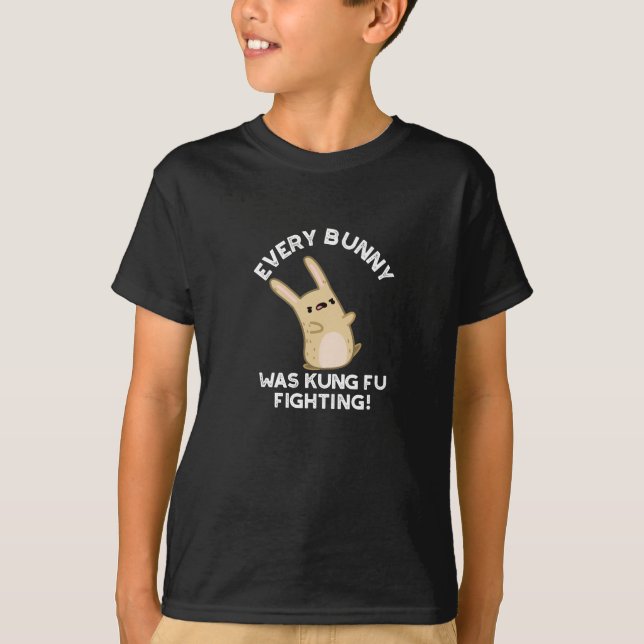 Camiseta Cada conejo Kung Fu luchando contra el conejo Pun  (Anverso)