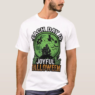 Camiseta Cada Día Alegre Casa Embrujada de Halloween Bruja