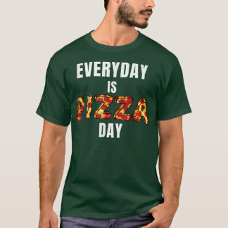Camiseta Cada día es divertido el Día de la Pizza los hombr