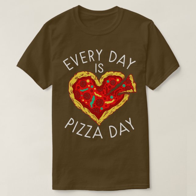 Camiseta Cada día es el Día de la Pizza Aperitivo Pizzalove (Diseño del anverso)