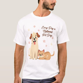 Camiseta Cada día es el Día Nacional del Mascota - Diseño d