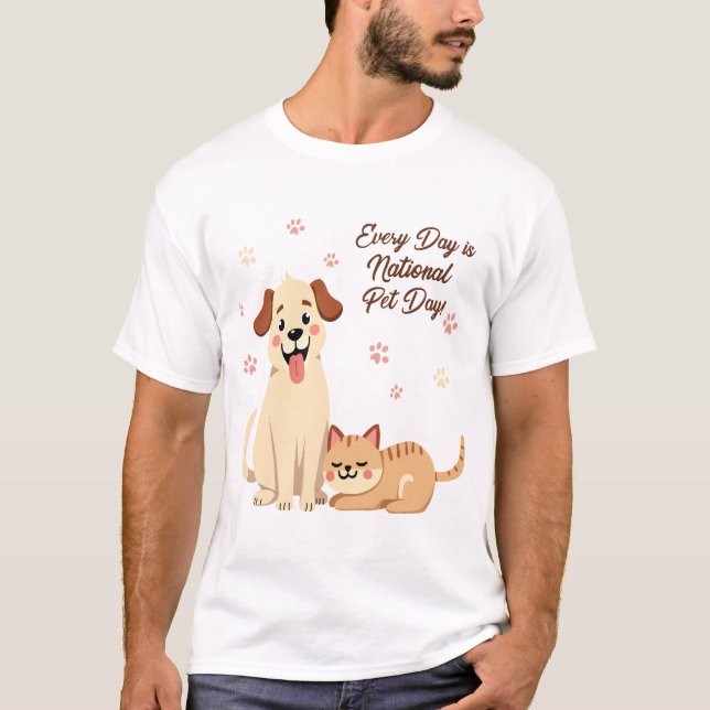 Camiseta Cada día es el Día Nacional del Mascota - Diseño d (Anverso)