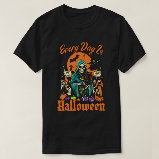 Camiseta Cada día es Halloween (Diseño del anverso)
