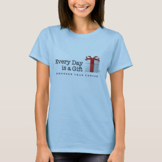 Camiseta Cada día es un regalo: Más fuerte que cáncer