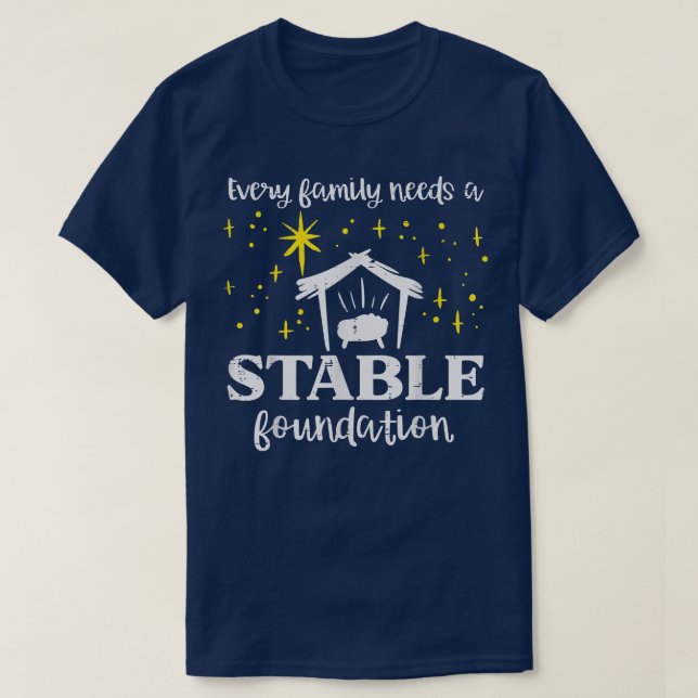 Camiseta Cada fundación estable de la familia Jesús Chr (Diseño del anverso)