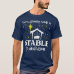 Camiseta Cada fundación estable de la familia Jesús Chr<br><div class="desc">Cada Fundación Estable Familiar Cristiano Jesús Navidad Pjs .</div>