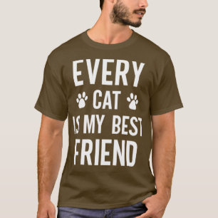 Camiseta Cada Gato Es Mi Mejor Amigo