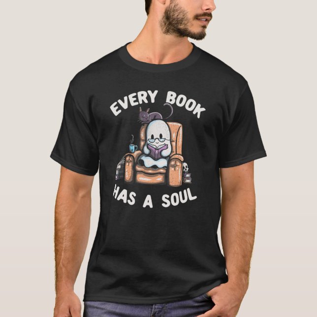 Camiseta Cada Libro Tiene Una Filosofía Del Alma Ghost De L (Anverso)