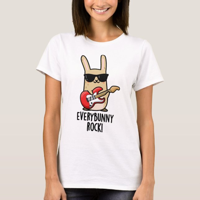 Camiseta Cada muñeco de rock divertido de conejo animal Pun (Anverso)