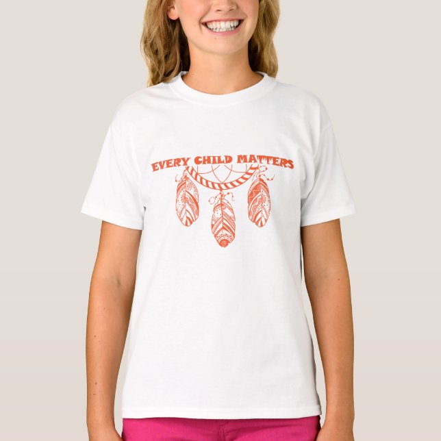 Camiseta Cada niño importa un día de camisas Naranjas (Anverso)