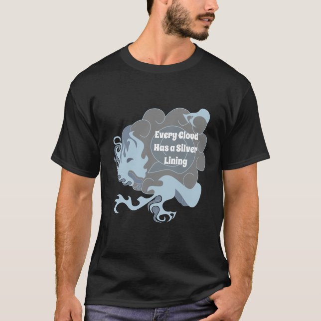 Camiseta Cada nube tiene un dragón chino plateado (Anverso)