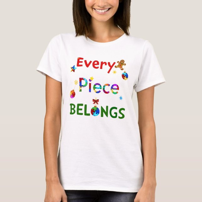 Camiseta Cada pieza pertenece a los Navidades (Anverso)