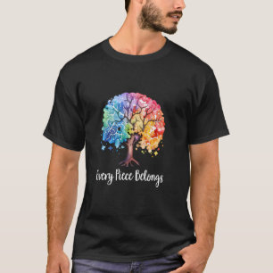Camiseta Cada pieza pertenece Árbol del Autismo Conciencia