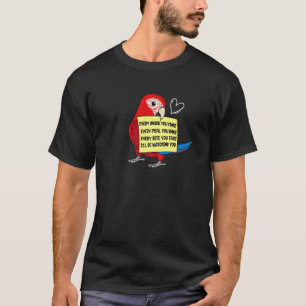 Camiseta Cada refrigerio o mordedura I Ala Verde Macaw Parr