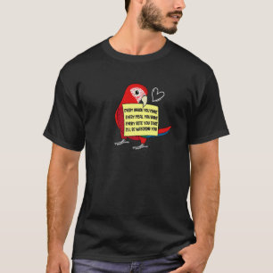 Camiseta Cada refrigerio o mordedura I escarlet Macaw Parro