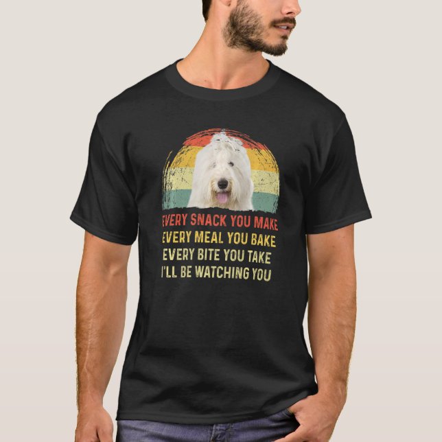 Camiseta Cada refrigerio que haces a la vieja perrera ingle (Anverso)