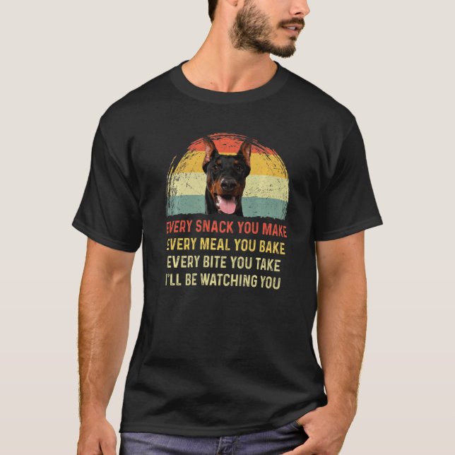 Camiseta Cada refrigerio que haces a un perro de Doberman (Anverso)