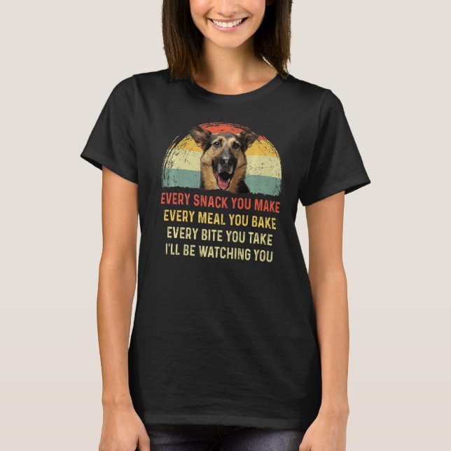 Camiseta Cada refrigerio que haces al perro pastor alemán (Anverso)