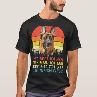Camiseta Cada refrigerio que haces al perro pastor alemán m