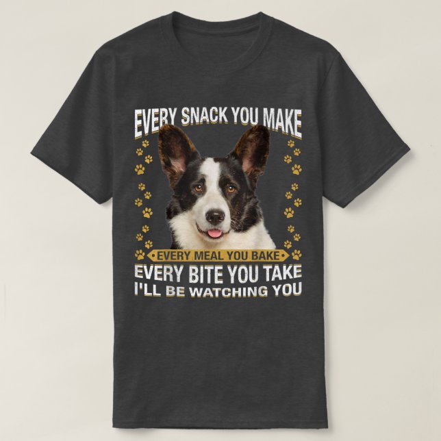 Camiseta Cada refrigerio que haces graciosa madre de perro  (Diseño del anverso)