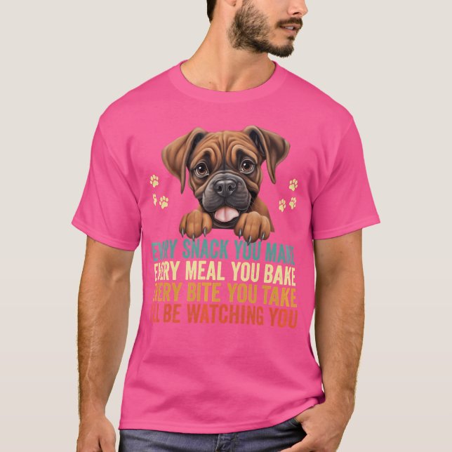 Camiseta Cada refrigerio que haces gracioso a papá de Boxer (Anverso)