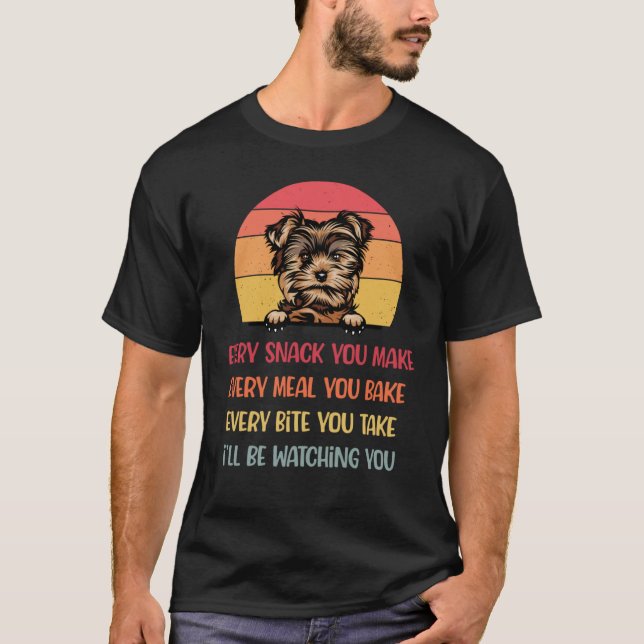 Camiseta Cada refrigerio que haces mami yorkie (Anverso)