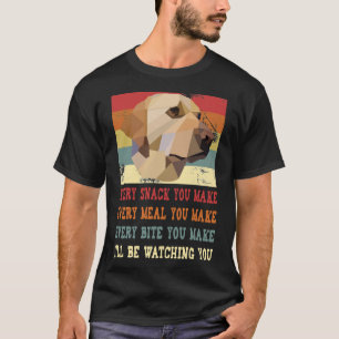 Camiseta Cada refrigerio que haces perro labrador amarillo