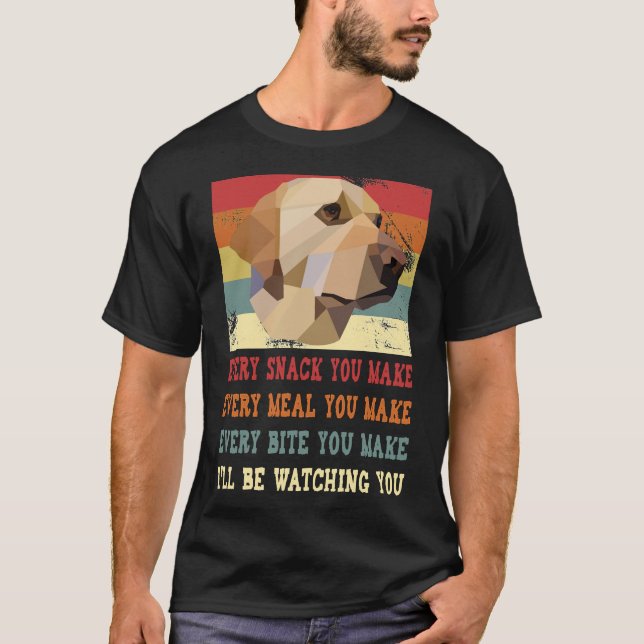 Camiseta Cada refrigerio que haces perro labrador amarillo (Anverso)