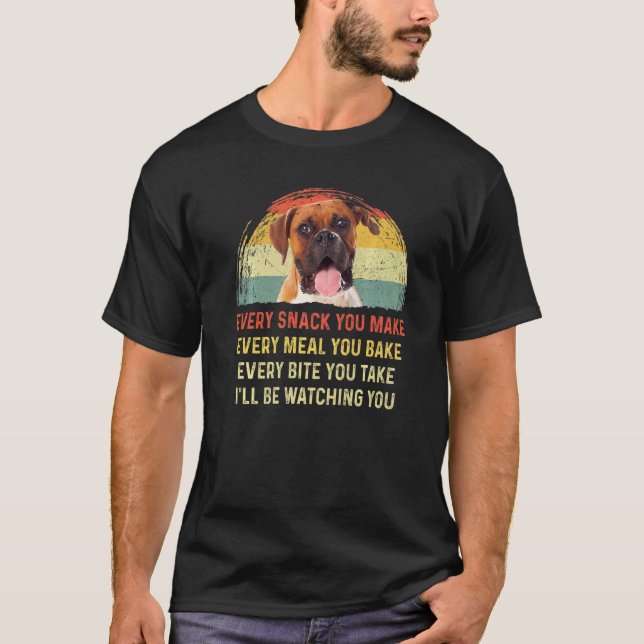 Camiseta Cada refrigerio que haces retro a un perro de boxe (Anverso)