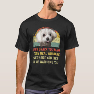 Camiseta Cada refrigerio que haces retro a un perro de Malt
