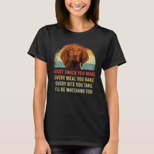 Camiseta Cada refrigerio que haces retro a Vizsla Dog Mom D