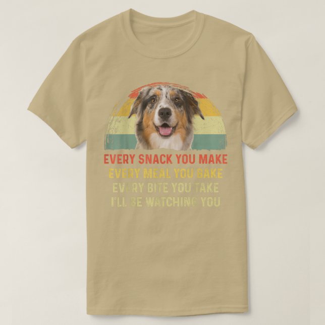 Camiseta Cada refrigerio que haces retro al perro de Austra (Diseño del anverso)