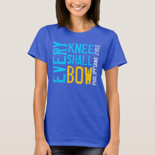 Camiseta CADA RODILLA ARQUEARÁ a filipenses del verso de la