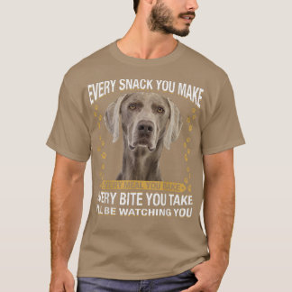 Camiseta Cada Snack Que Haces Famoso Weimaraner Perro Mamá,