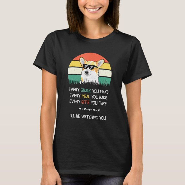 Camiseta Cada Snack Que Hagas Perro Corgi (Anverso)
