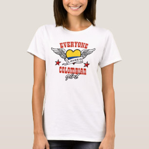 Camiseta Cada uno ama a un chica colombiano