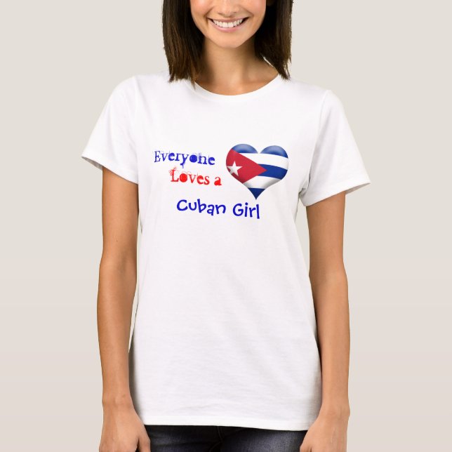 Camiseta Cada uno ama a un chica cubano (Anverso)