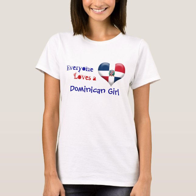 Camiseta Cada uno ama a un chica dominicano (Anverso)