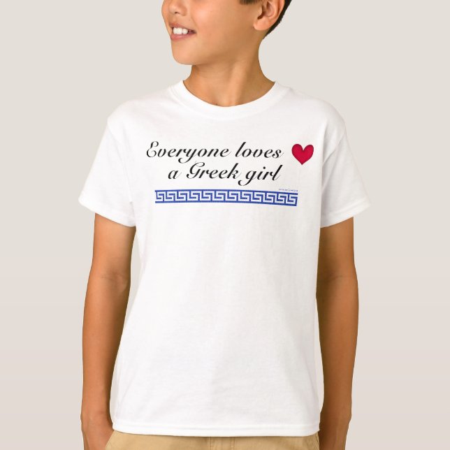Camiseta Cada uno ama a un chica griego (Anverso)