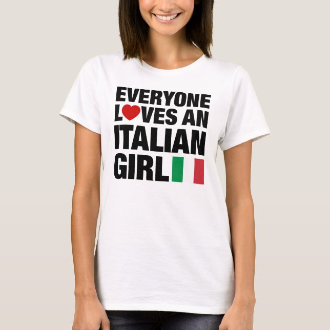 Camiseta Cada uno ama a un chica italiano (Anverso)