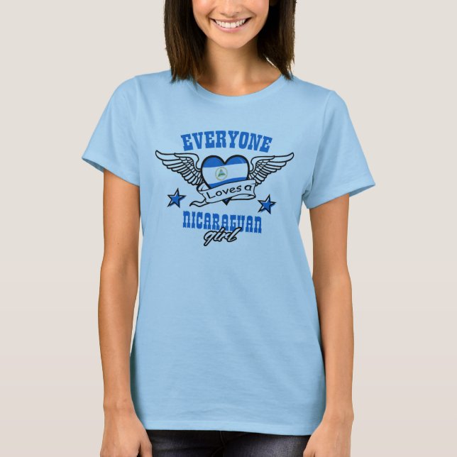 Camiseta Cada uno ama a un chica nicaragüense (Anverso)