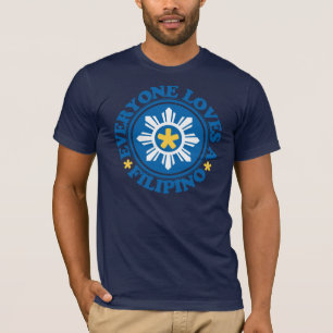 Camiseta Cada uno ama a un filipino - azul