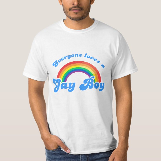 Camiseta Cada uno ama a un muchacho gay (Anverso)