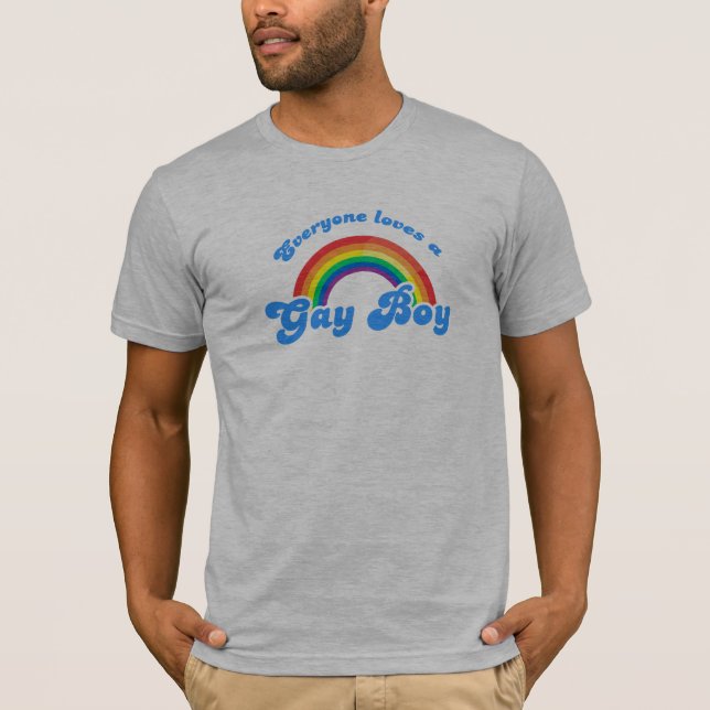 Camiseta Cada uno ama a un muchacho gay (Anverso)