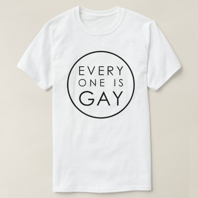 CAMISETA CADA UNO ES GAY (Diseño del anverso)