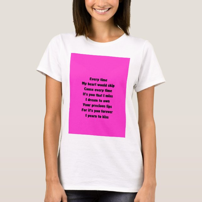 Camiseta Cada vez que mi corazón se salta (Anverso)